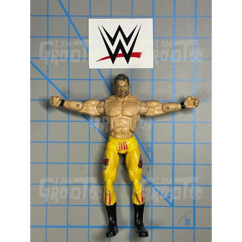 WWE Chris Benoit Action Figure Deluxe Aggression Jakks Pacific WWF Yellow